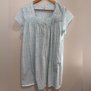 Eileen West traditional Nightgown Floral Cap Sleeve Cotton  Short Size XL
